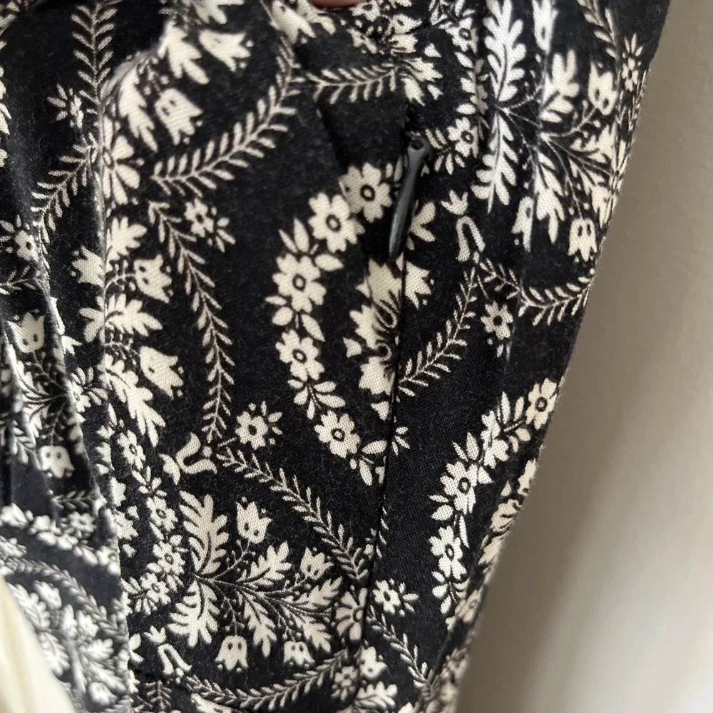 Abercrombie Fitch Sleeveless Skater Dress Black White Fit‎ Flare Sz Medium - Picture 5 of 6